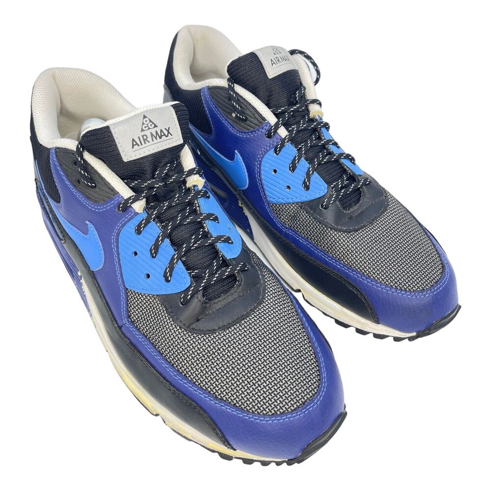 Nike Air Max 90 ACG - Black Vibrant Blue Varsity Royal - U.S. Men's Size 12